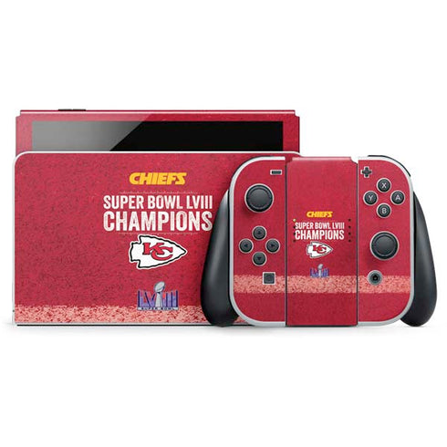 NFL Chiefs Super Bowl LVIII Champions Nintendo Switch OLED (2021) Skin